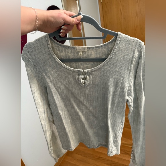 Gilded Intent Tops - Gilded Intent Gray Ribbed Women's Top